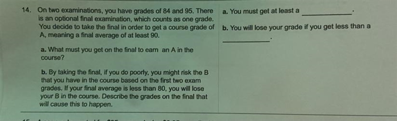 Just looking for the answers and how to solve them. This is a two-parter question-example-1