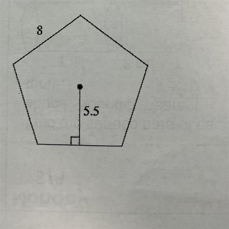 I need help with the work question Find area of regular polygon.Round to nearest tenth-example-1