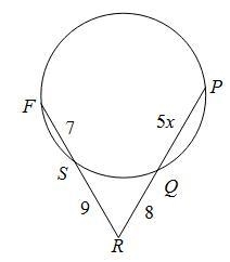 Find the measure of PR¯¯¯¯¯¯¯¯.secant-tangent 19A. 25B. 18C. 22D. 19-example-1