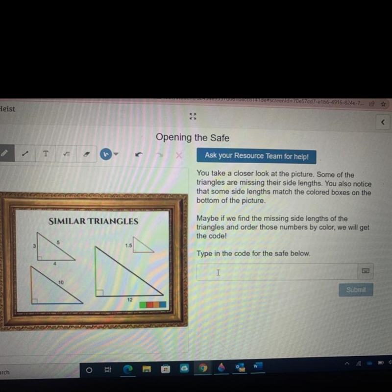 I need to figure out the lengths of the triangles.-example-1