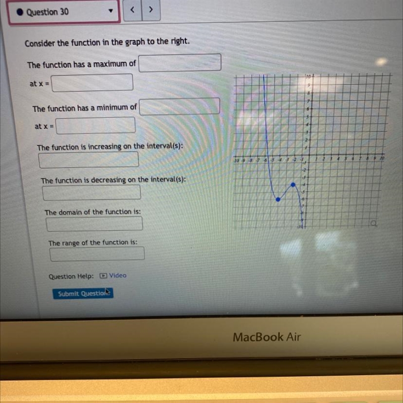 Consider the function in the graph to the right. This is all one question.-example-1