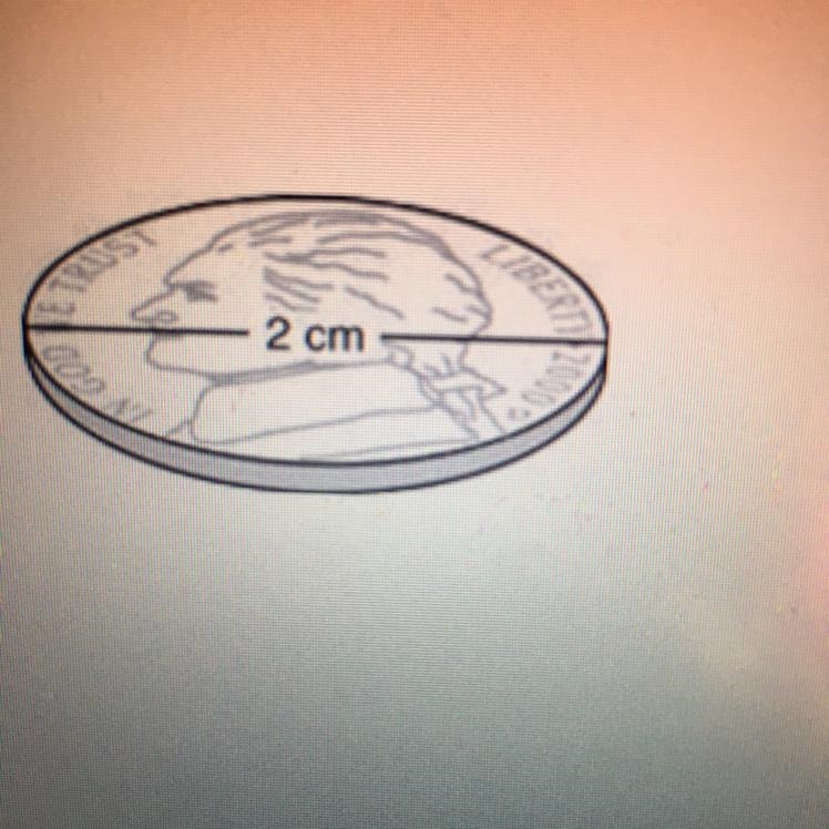 The coin shown weighs 1.5 grams per squarecentimeterIF the diameter of the coin is-example-1