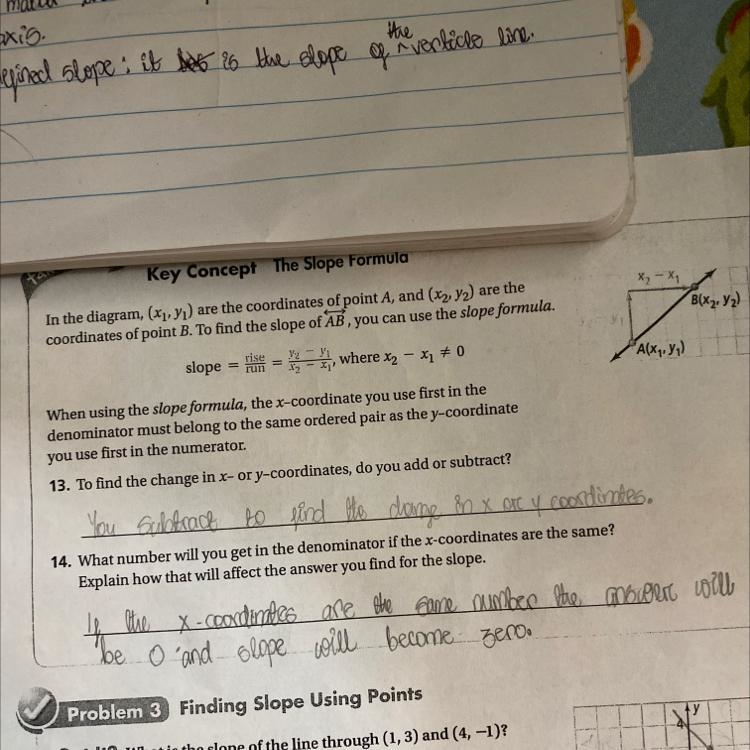 How to find the change between the x and y coordinates?-example-1