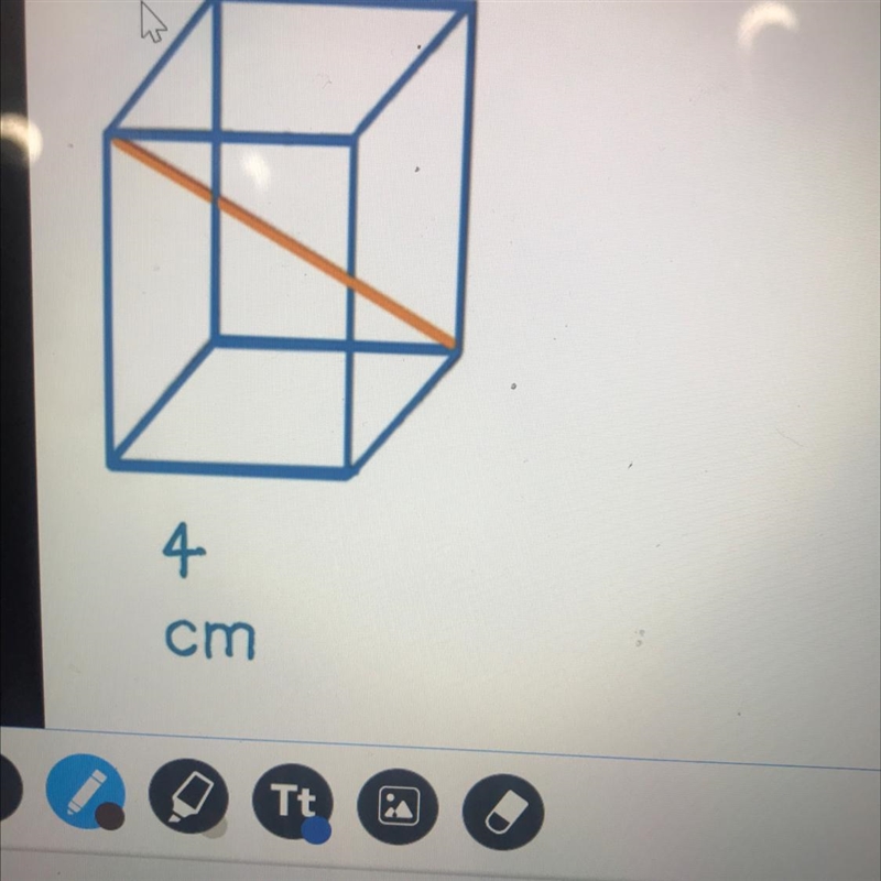 Find the length of the red line segment inside the cube.-example-1