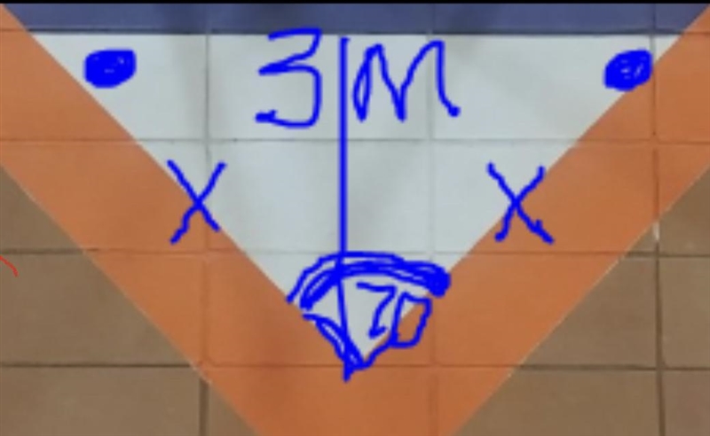 You and your group need to calculate the height of the triangle below to emboss a-example-1