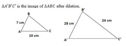 What is the ratio of the areas of ΔABC to ΔA'B'C' ?-example-1