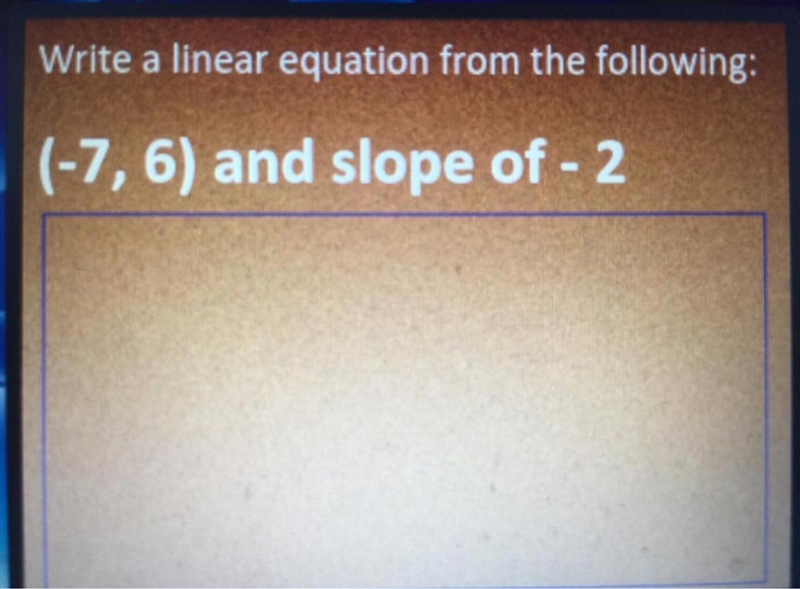 How do I make an equation from a point and slope?-example-1