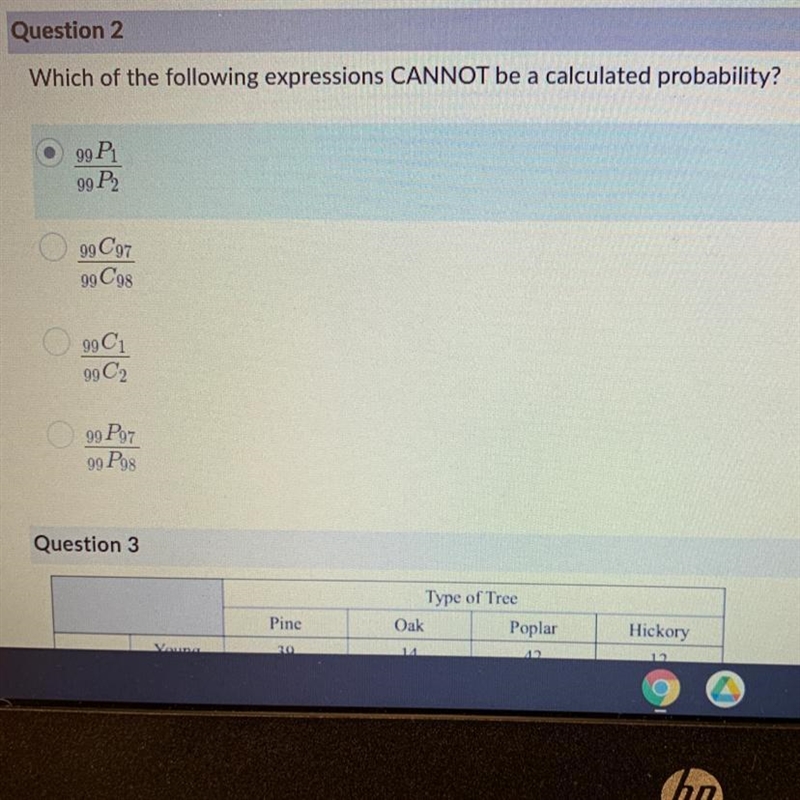 Which of the following expressions CANNOT be a calculated probability ?-example-1