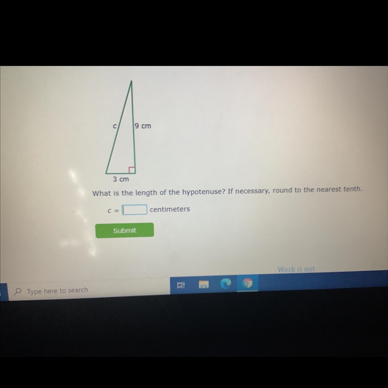 What is the length of the hypotensis?If necessary round to the nearest 10th-example-1