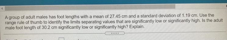 I need help finding significantly low values or lower and significantly high ones-example-1