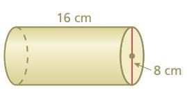 A cylinder and its dimensions are shown in the diagram. Which equation can be used-example-1