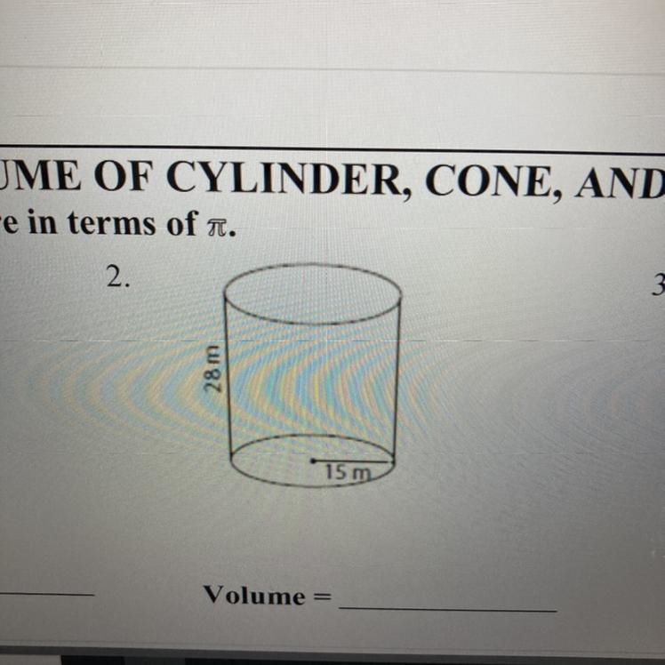 Find the value of each figure in terms of pie28 m15 m-example-1