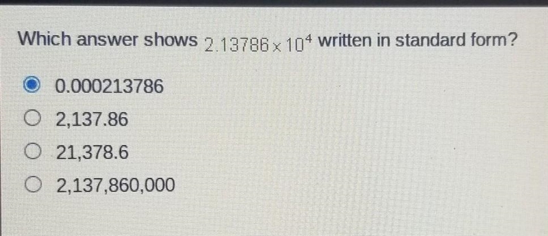 Which number is greatest? O 8.23 x 102 6.23 x 108 O 6.23 x 100-example-1