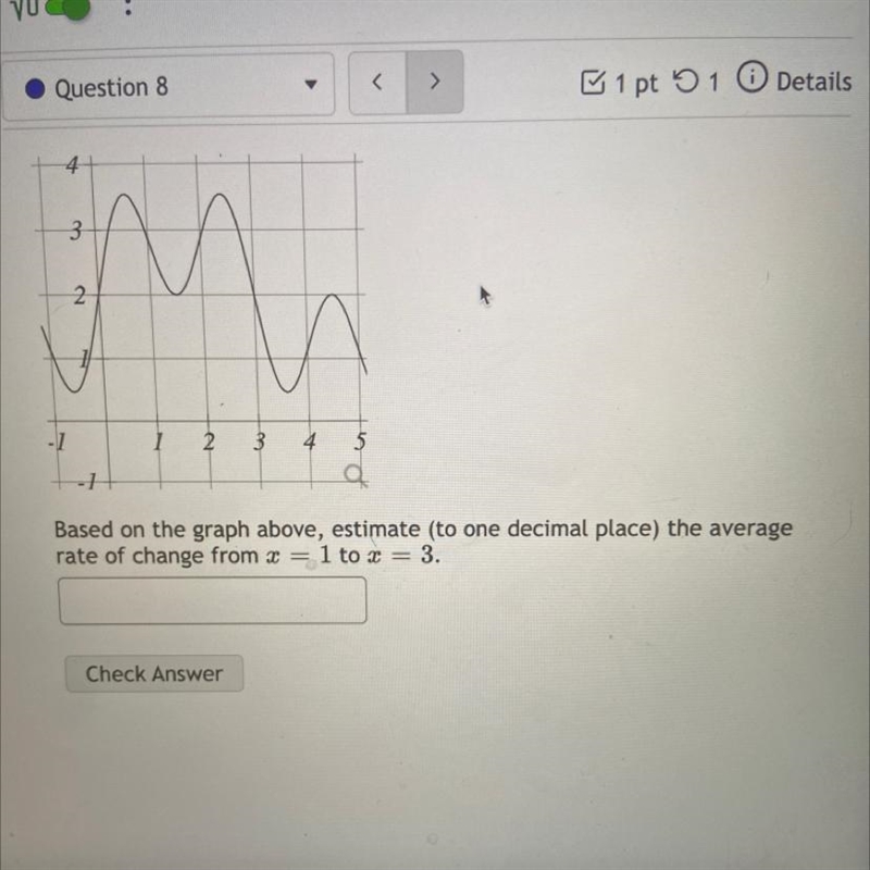 Based on the graph above, estimate (to one decimal place) the averagerate of change-example-1