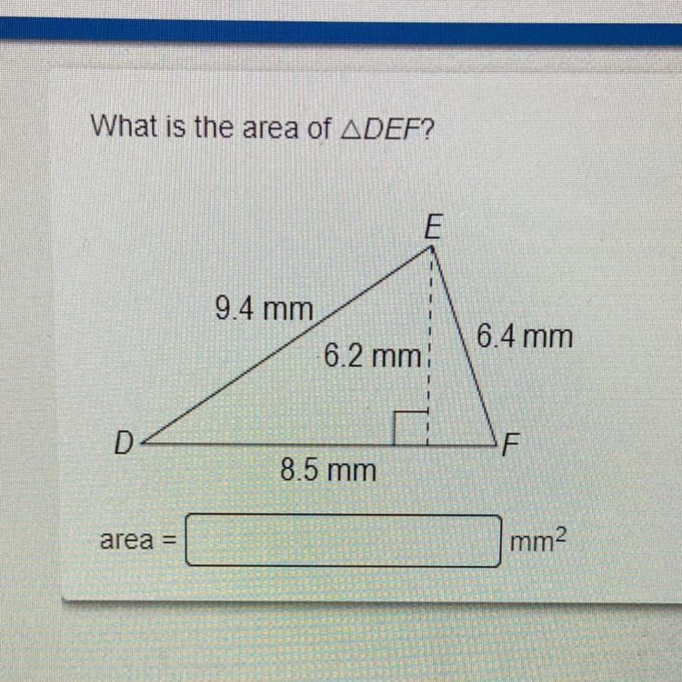 What is the area of this triangle?-example-1