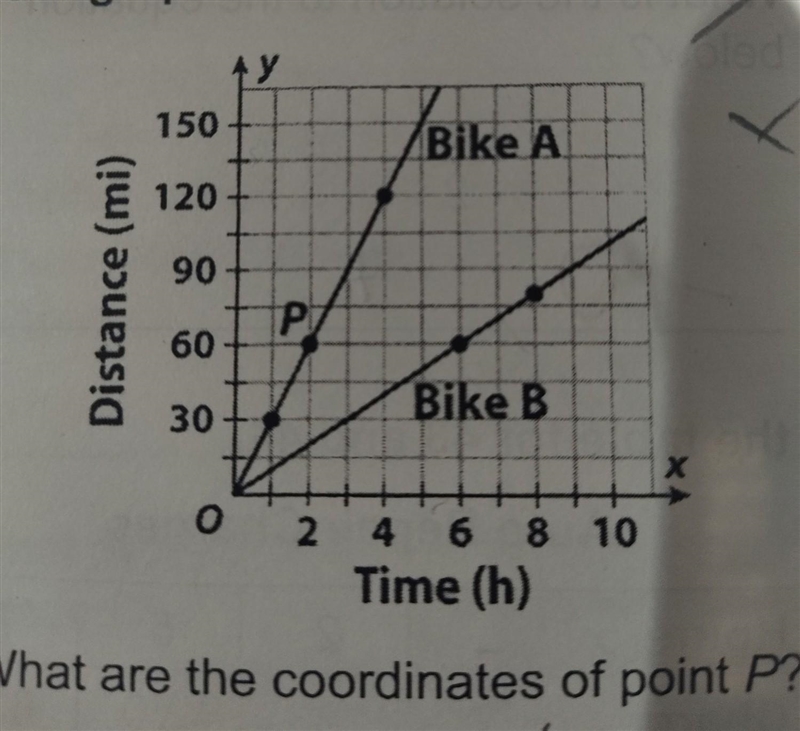 What are the coordinates of point p​-example-1