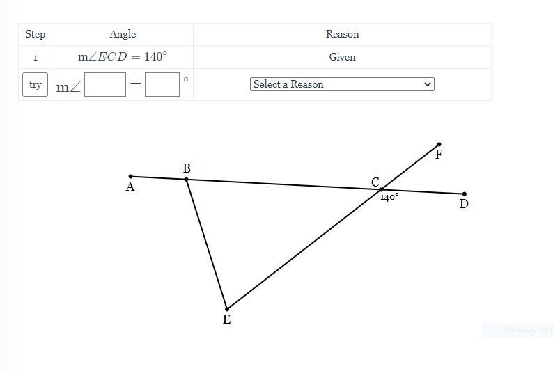 Finding Angles with JustificationIn the diagram below BC = EC and m-example-1