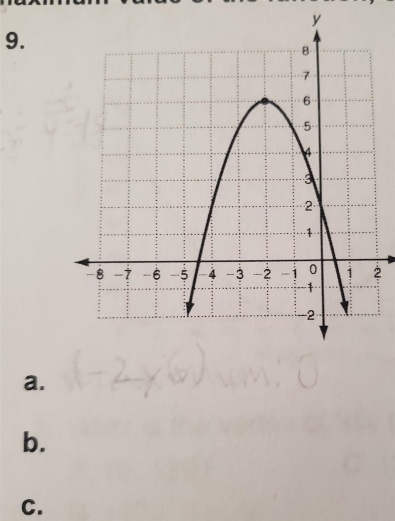 for ech parabola A. identify the vertex B. give the minimum or maximum value of the-example-1