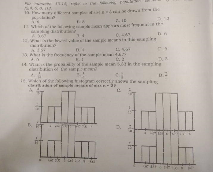 How many different sample size of n=3 can be drawn from the population-example-1