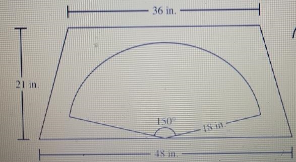 The rear window of Alex's van is shaped like a trapezoid with an upper base measuring-example-1