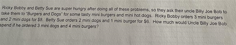 Write and solve a system of equations that represents the scenario below. Be sure-example-1