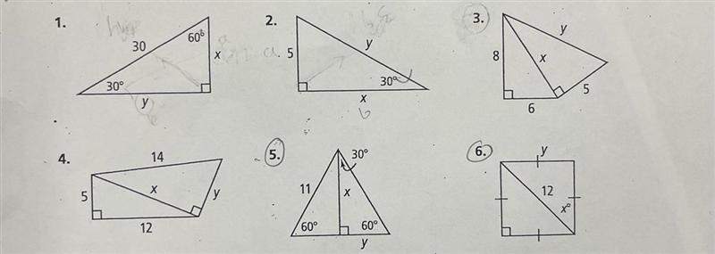 Please I need help only 1-4 Pythagorean theorem-example-1