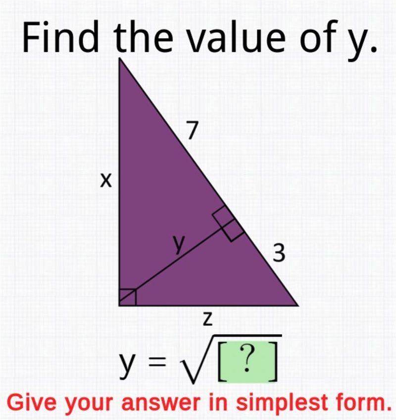 Help please! What is Y? Triangles!-example-1