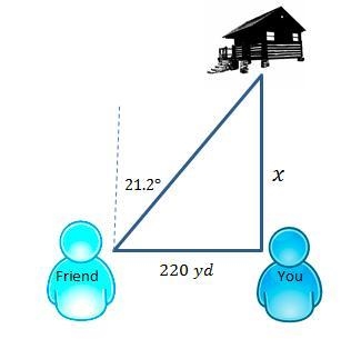 You are hiking and are trying to determine how far away the nearest cabin is, which-example-1