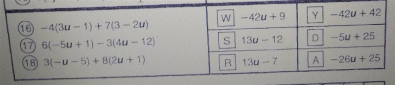 I need help with number 17 you have to simplify the expression and then ur answer-example-1