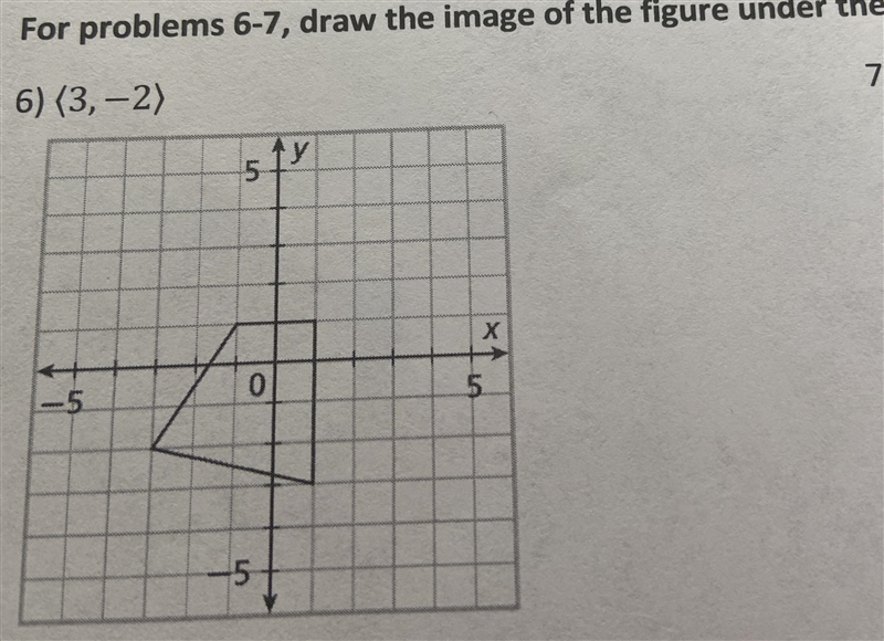 Draw the image of the figure under the given translation (3,-2)-example-1