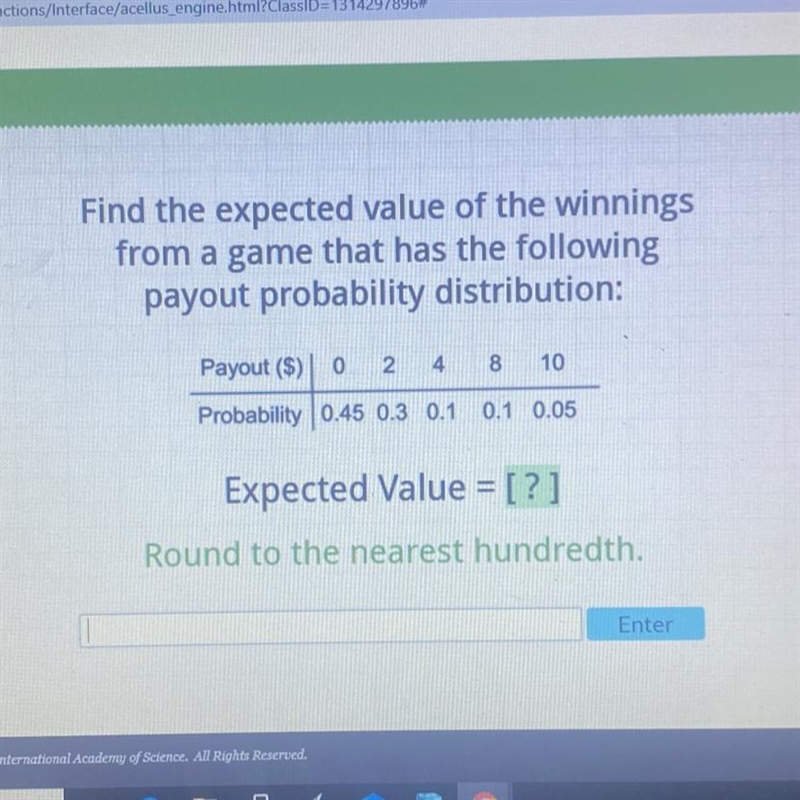 Find the expected value of the winnings from the game-example-1