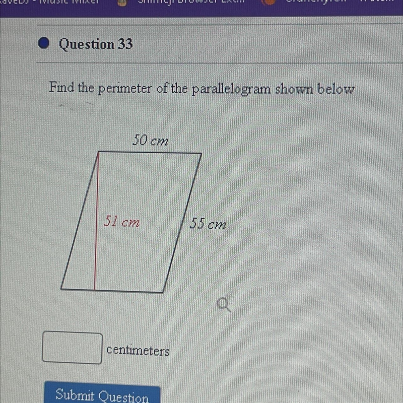 Find the perimeter in centimeter-example-1