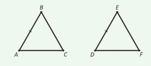 Prove that if the side of one equilateral triangle is equal to the side of another-example-1