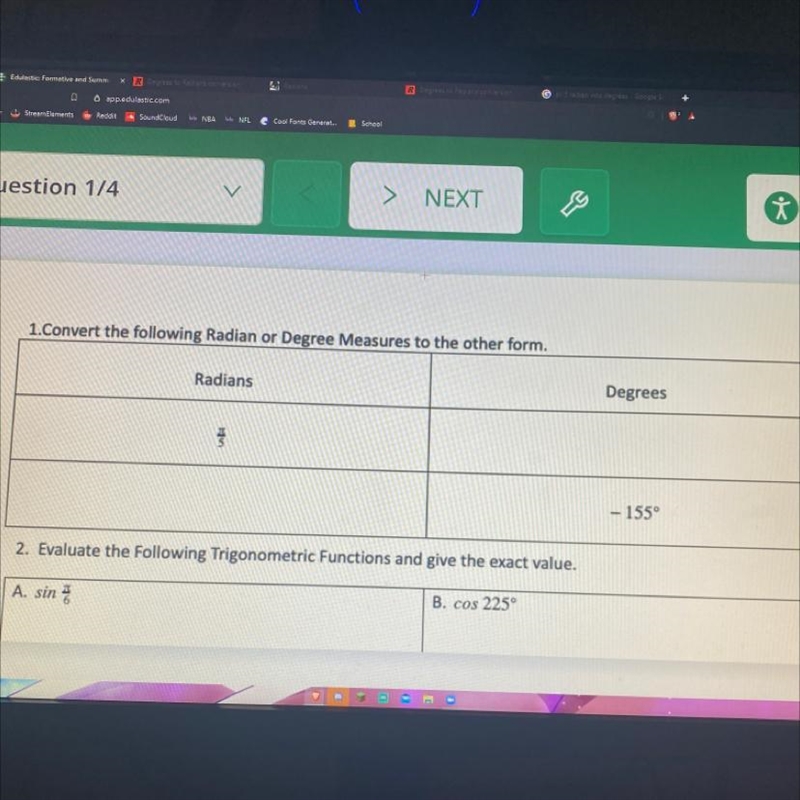 Convert the following radian or degree measures to the other form-example-1