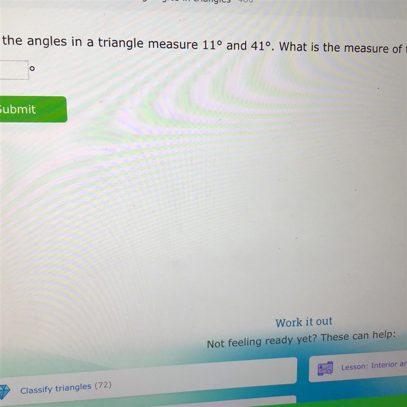 PICTURE HERE EJDJDJWKSKSKOEJEJRJDHDHDHDHtwo of the angles in a triangle in a measurement-example-1