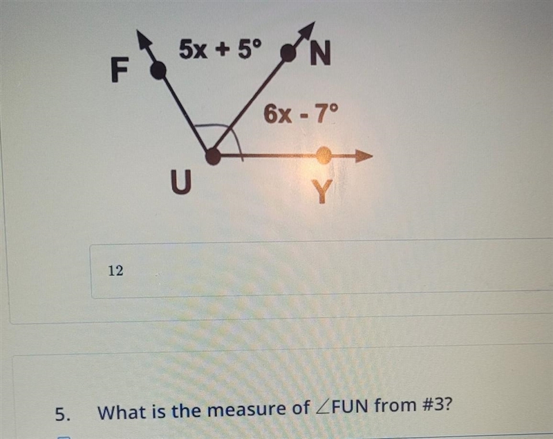 How do you do question 5 I was out sick and it is due tomorrow I need help. Please-example-1