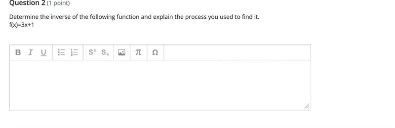 Determine the inverse of the following function and explain the process you used to-example-1