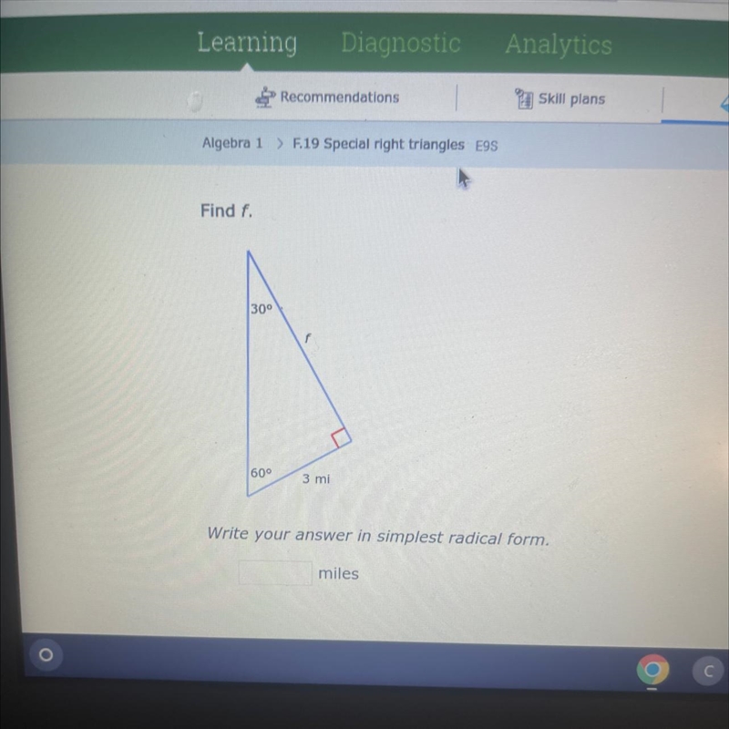 Find F Write your answer in simplest radical form.-example-1