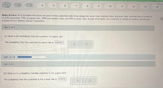 Risky drivers: An automobile insurance company divides customers into three categories-example-1