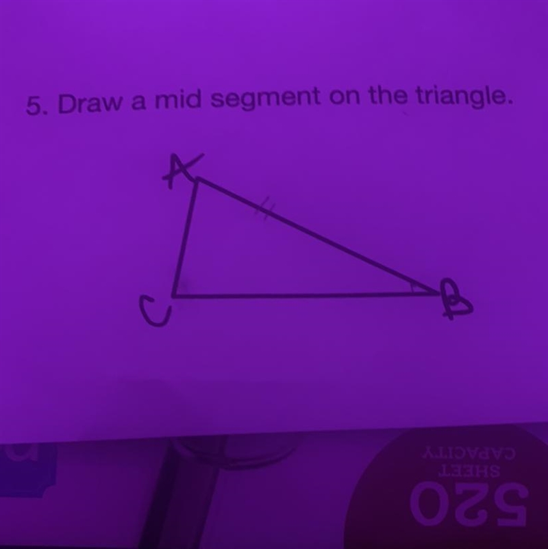 How do I draw a midsegment on a triangle ?-example-1