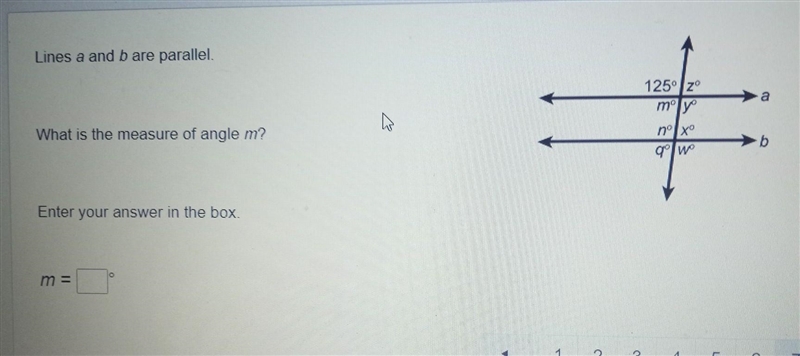 What is the measure of angle m?​-example-1