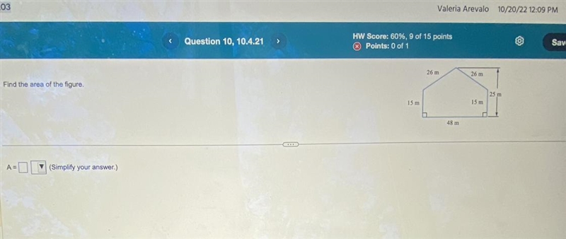 Find the area of the figure.-example-1