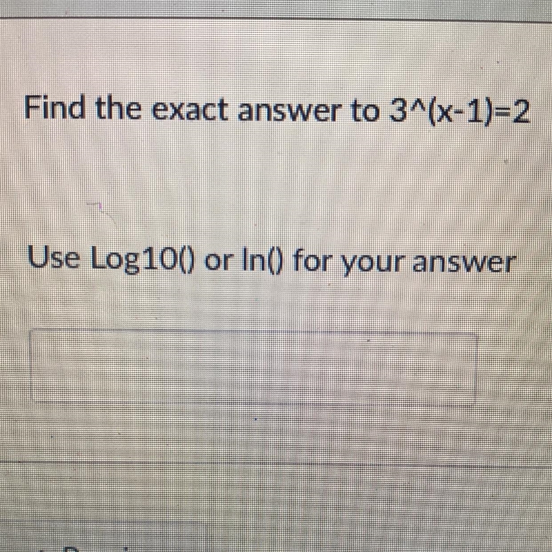 Find the exact answer by using log 10() or In()-example-1