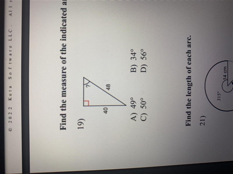 Find the measure of the indicated angle to the nearest degree-example-1