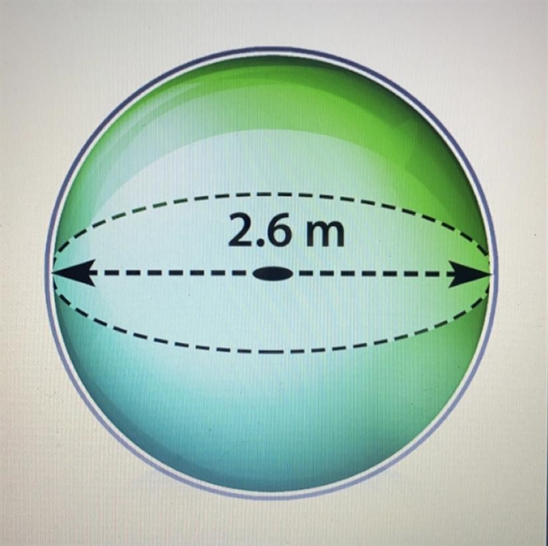 Q.1 - A beach ball has a radius of 10 inches. Find volume and Round to the nearest-example-1