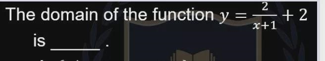 The domain of the function y = -1; +2 is x+1-example-1