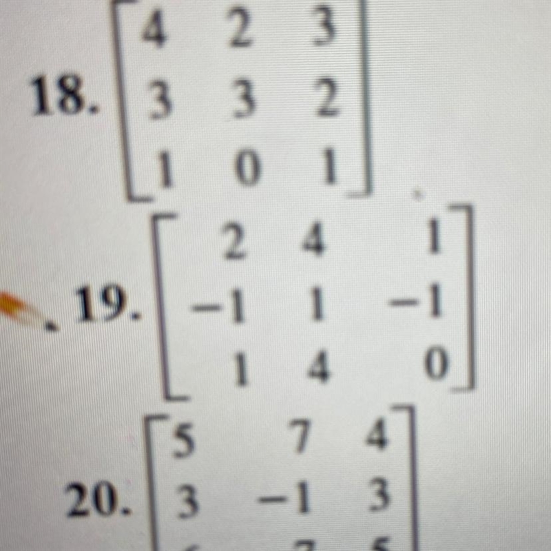 How to find the inverse of the matrix Question number 19-example-1