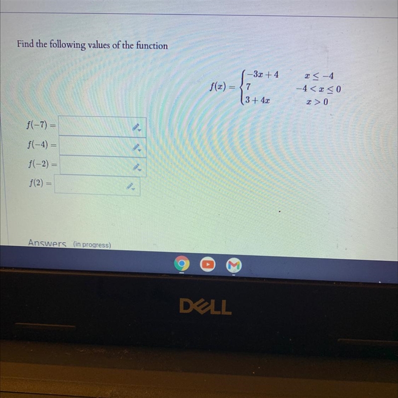 Find the following values of the functionf(3) =-30 +473 +40<-44 < x < 02 &gt-example-1