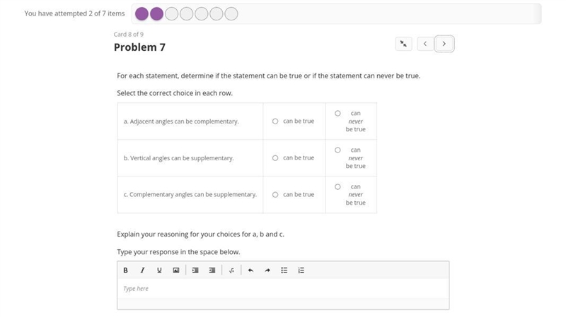 For each statement, determine if the statement can be true or if the statement can-example-1