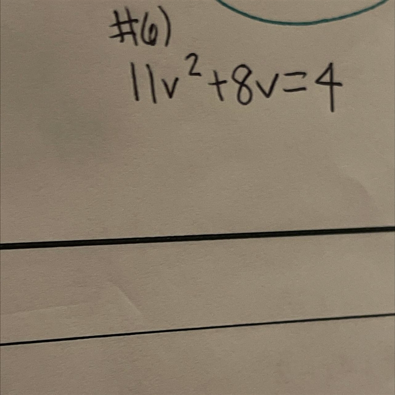 #6 Solve each with quadratic formula simplify in radical form if needed-example-1